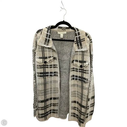 Cardigan By By Design In Plaid Pattern, Size: M