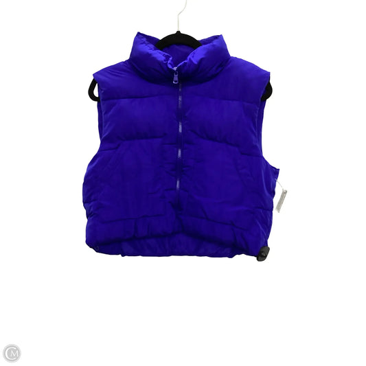 Vest Puffer & Quilted By Love Tree In Blue, Size: M