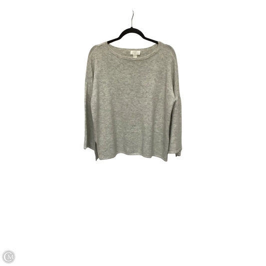 Blouse 3/4 Sleeve By Loft In Grey, Size: M