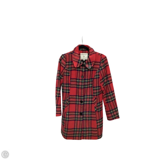 Coat Peacoat By Allegra K In Plaid Pattern, Size: M