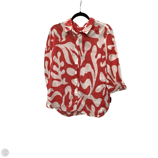 Blouse 3/4 Sleeve By Chicos In Multi-colored, Size: 14