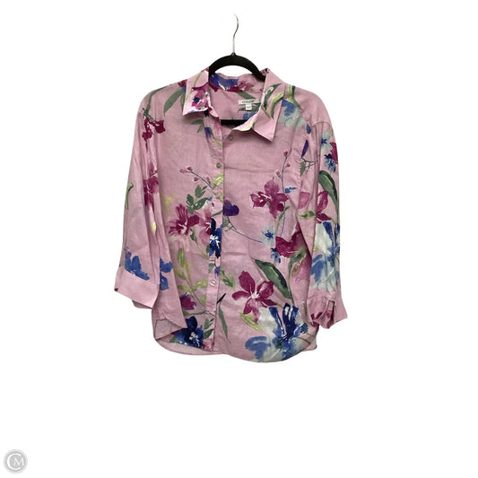 Blouse Long Sleeve By Chicos In Purple, Size: 14