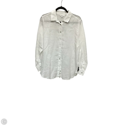 Blouse Long Sleeve By Chicos In White, Size: 14