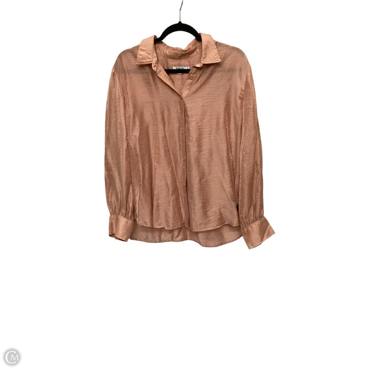 Blouse Long Sleeve By Chicos In Orange, Size: 16