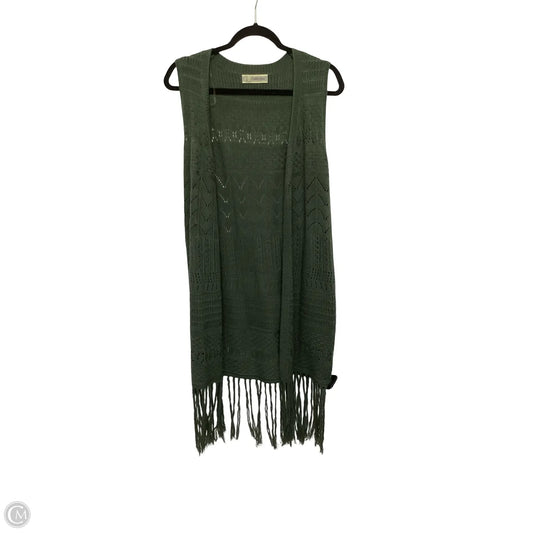 Vest Sweater By Clothes Mentor In Green, Size: Osfm