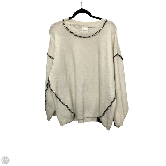 Sweater By Clothes Mentor In White, Size: 1x