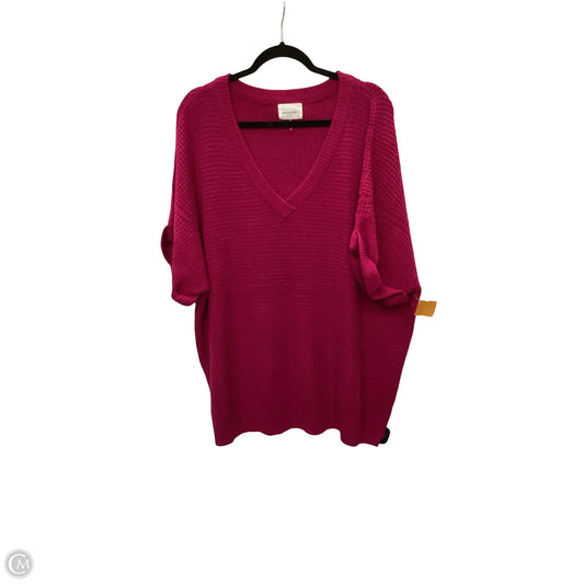 Blouse Short Sleeve By Andree By Unit In Pink, Size: 2x