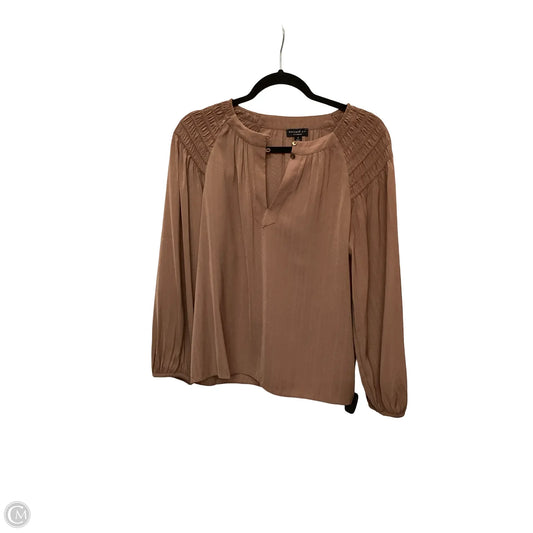 Blouse Long Sleeve By Current Air In Orange, Size: S