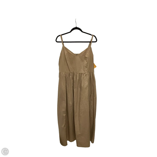 Dress Casual Midi By Old Navy In Brown, Size: Xxl