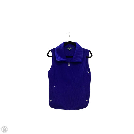 Vest Puffer & Quilted By Lauren By Ralph Lauren In Blue, Size: L