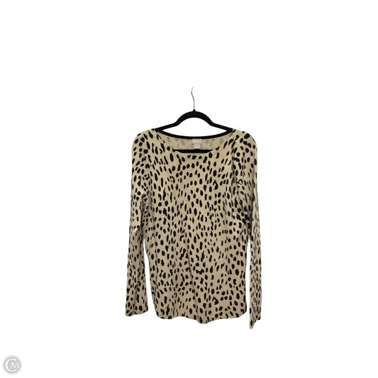 Blouse Long Sleeve By Chicos In Animal Print, Size: M