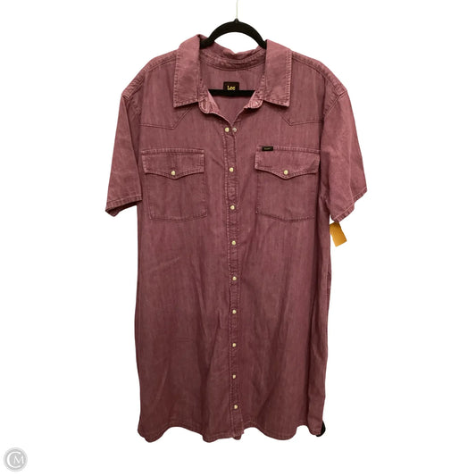 Dress Casual Short By Lee In Red Denim, Size: 3x