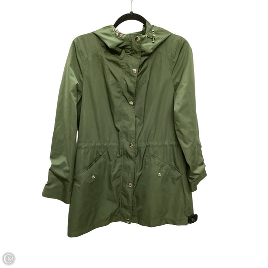 Coat Raincoat By Time And Tru In Green, Size: M