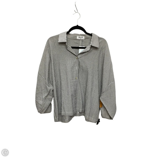 Blouse 3/4 Sleeve By Double Zero In Striped Pattern, Size: L