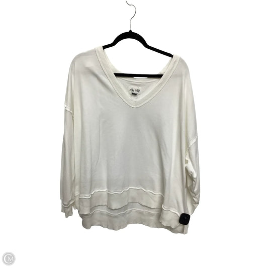 Blouse Long Sleeve By American Eagle In White, Size: L