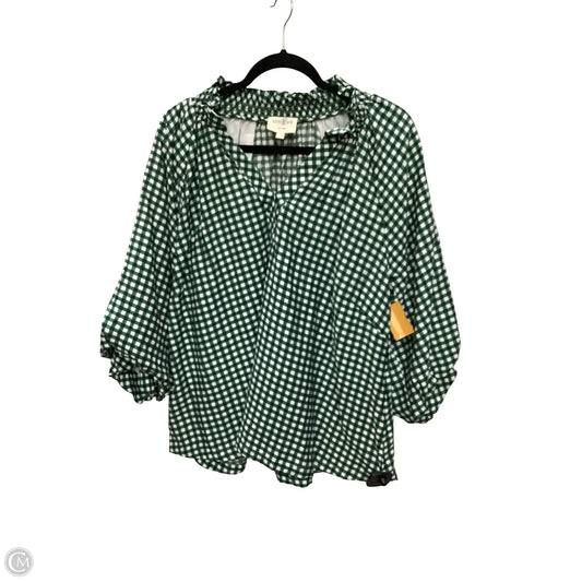 Blouse Long Sleeve By Umgee In Green, Size: L