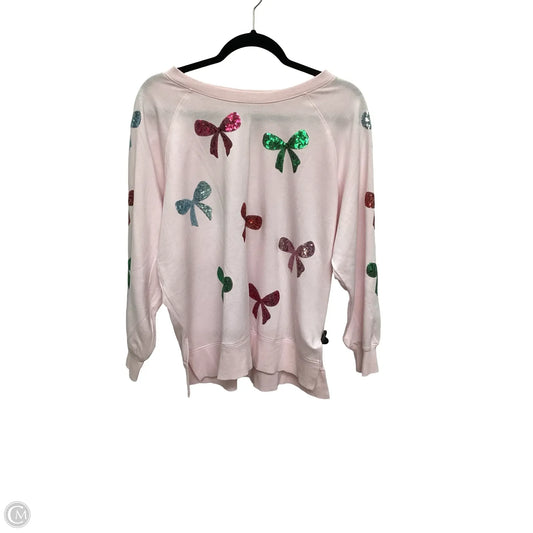 Blouse Long Sleeve By Mary Square In Pink, Size: Xl
