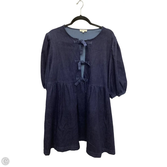 Dress Casual Short By Aaron & Amber In Blue Denim, Size: L