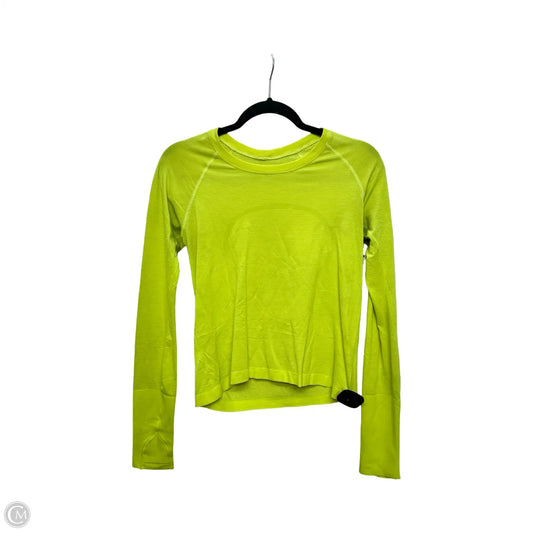 Athletic Top Long Sleeve Crewneck By Lululemon In Yellow, Size: 8