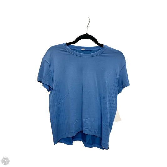 Athletic Top Short Sleeve By Lululemon In Blue, Size: 8