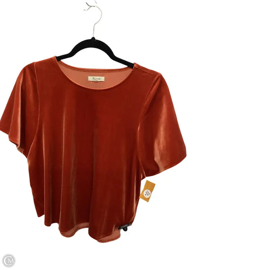 Blouse Short Sleeve By Madewell In Orange, Size: S