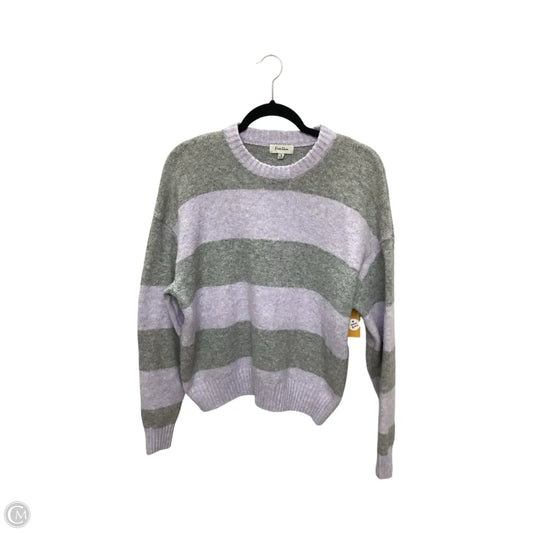 Sweater By Faded Rose In Grey & Purple, Size: S