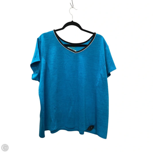 Athletic Top Short Sleeve By Made For Life In Blue, Size: 3x