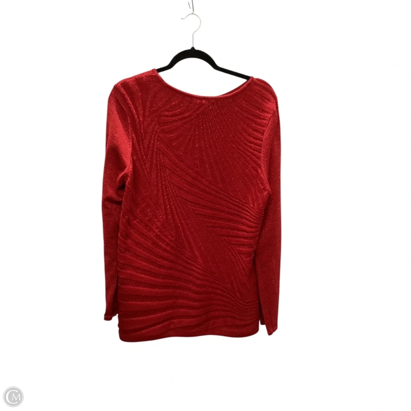 Top Long Sleeve By Chicos In Red, Size: L