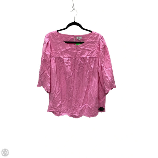 Top Short Sleeve By Crown And Ivy In Pink, Size: 1x