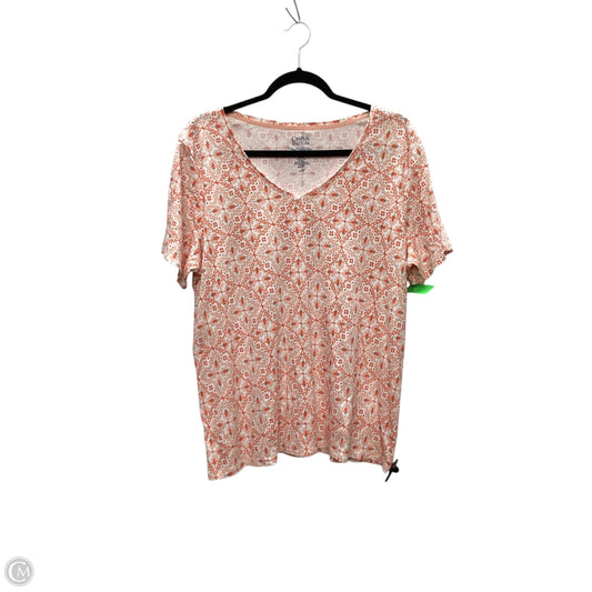 Top Short Sleeve By Croft And Barrow In Orange, Size: 1x