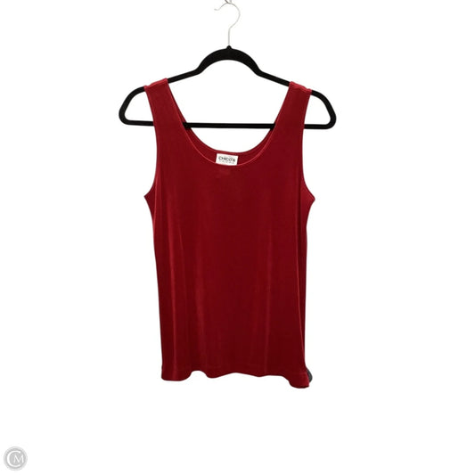 Top Sleeveless By Chicos In Red, Size: M