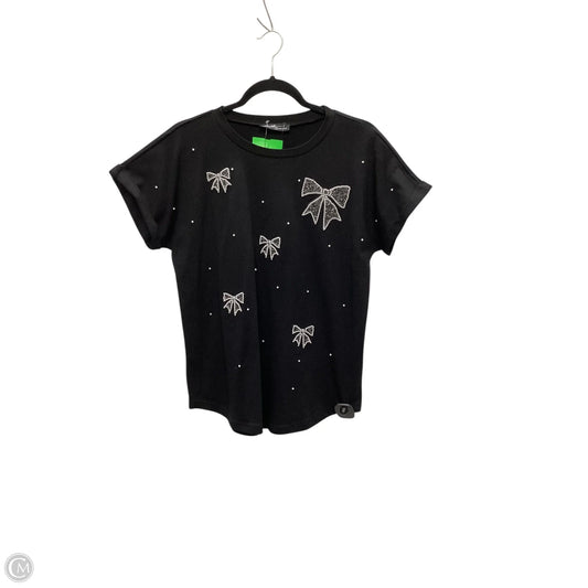 Top Short Sleeve By Clothes Mentor In Black, Size: S