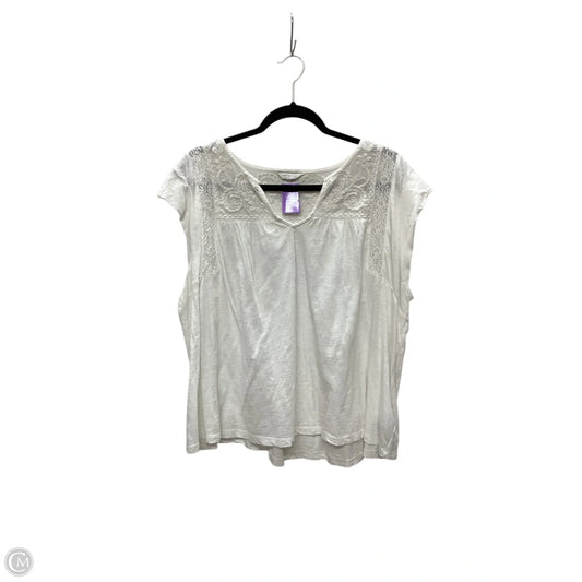 Top Sleeveless By Lucky Brand In White, Size: Xl
