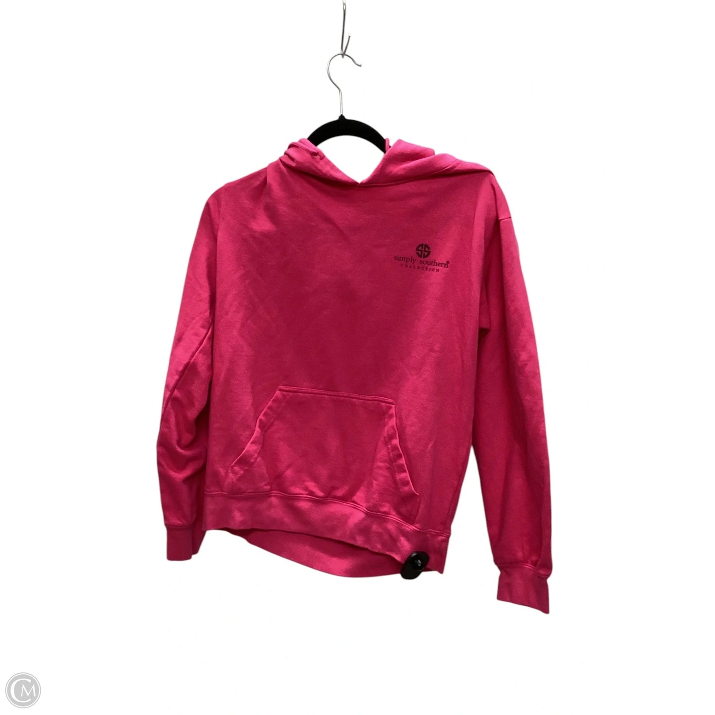 Sweatshirt Hoodie By Simply Southern In Pink, Size: S