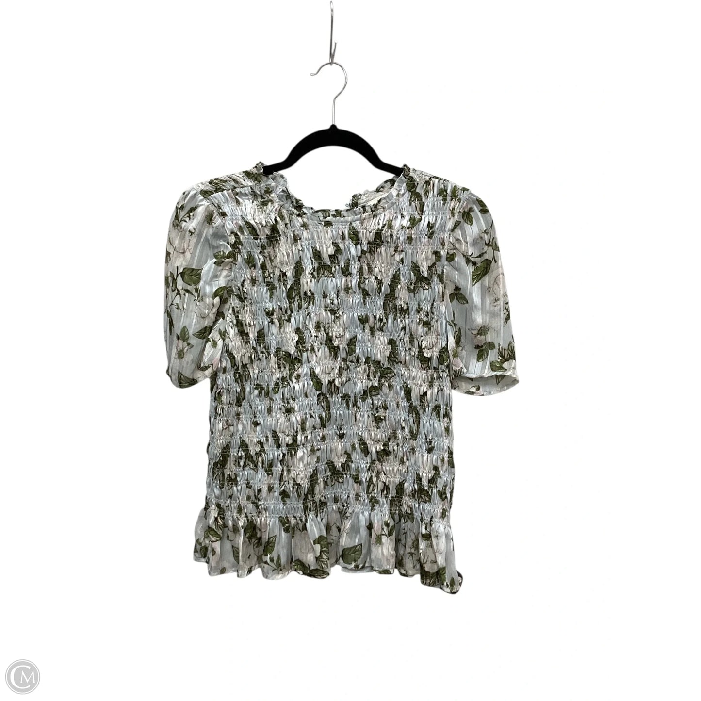 Top Short Sleeve By Ellison In Floral Print, Size: L