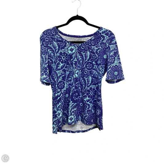 Top Short Sleeve By Talbots In Blue, Size: M