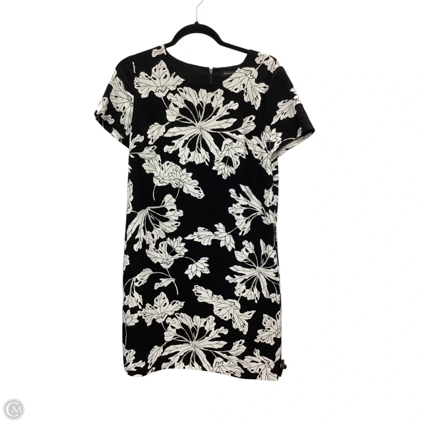 Dress Casual Midi By Banana Republic In Black & White, Size: 10