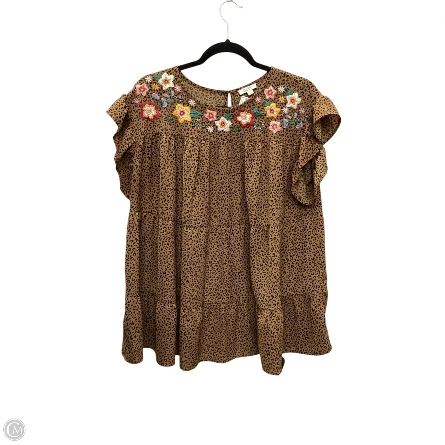 Top Sleeveless By Oddi In Animal Print, Size: S