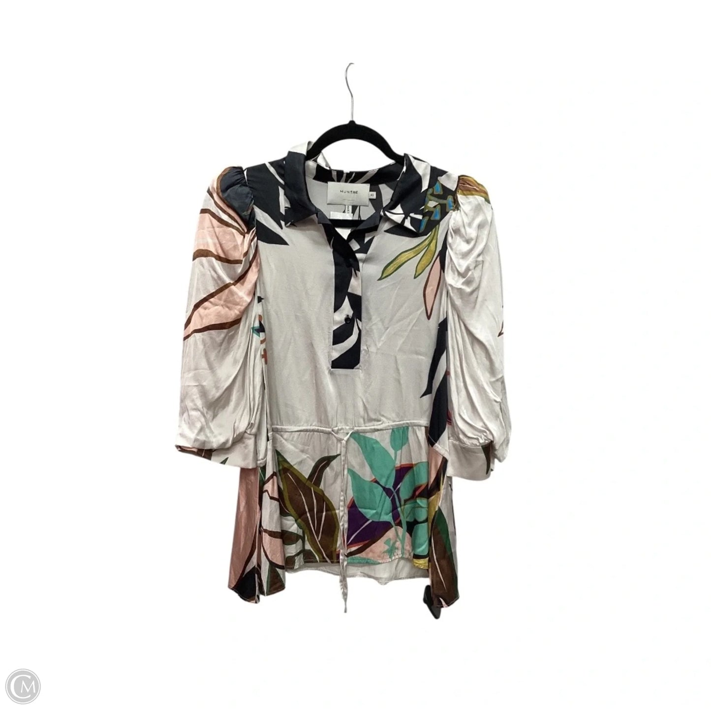 Top Short Sleeve By Cmb In Multi-colored, Size: 10