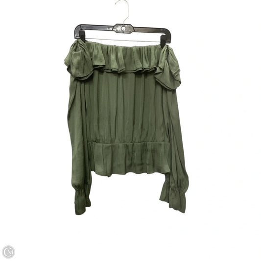 Top Long Sleeve By Naked Zebra In Green, Size: L