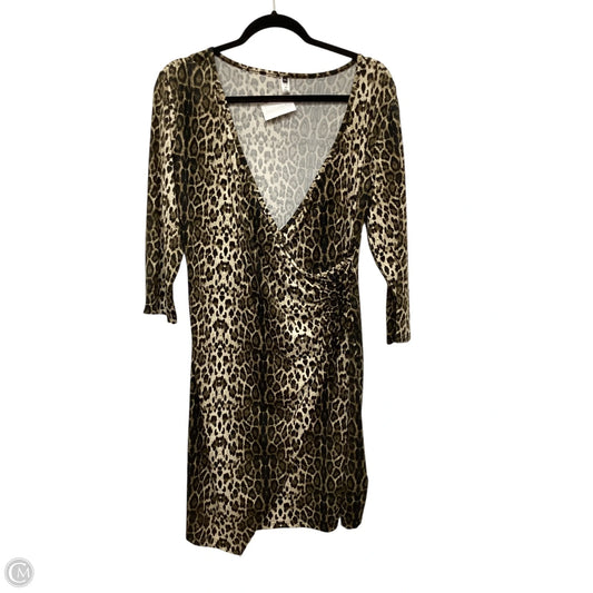 Dress Casual Midi By Clothes Mentor In Animal Print, Size: 1x