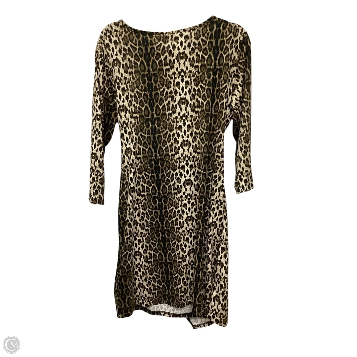 Dress Casual Midi By Clothes Mentor In Animal Print, Size: 1x
