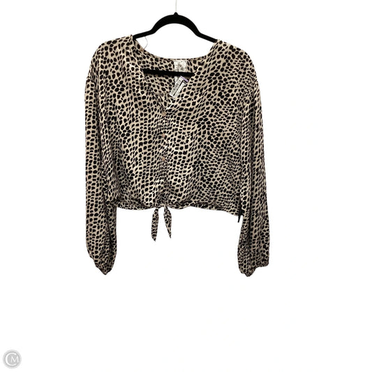 Top Long Sleeve By Clothes Mentor In Animal Print, Size: M