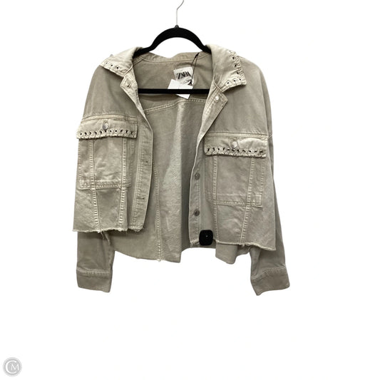 Jacket Denim By Zara In Brown, Size: S