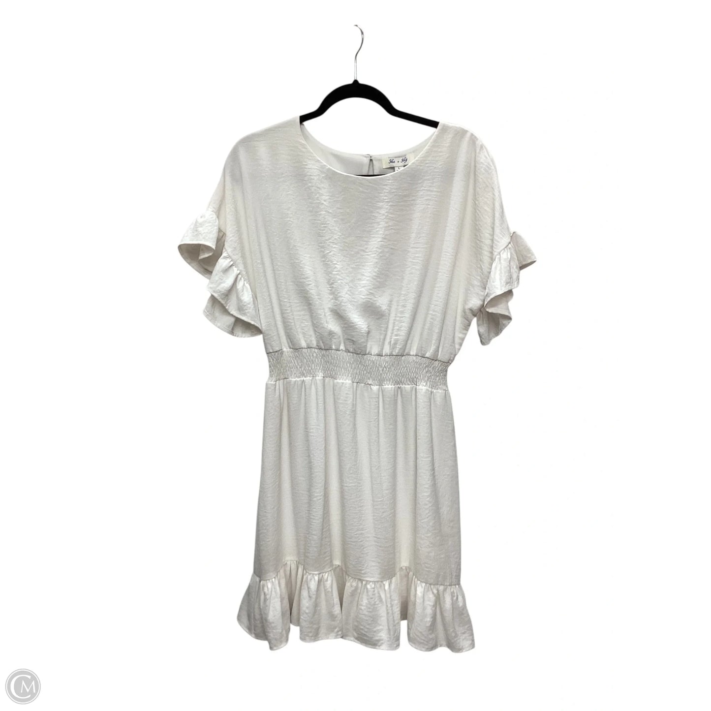Dress Casual Midi By She + Sky In White, Size: L