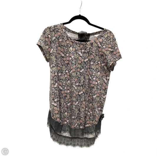 Top Sleeveless By Lc Lauren Conrad In Floral Print, Size: S