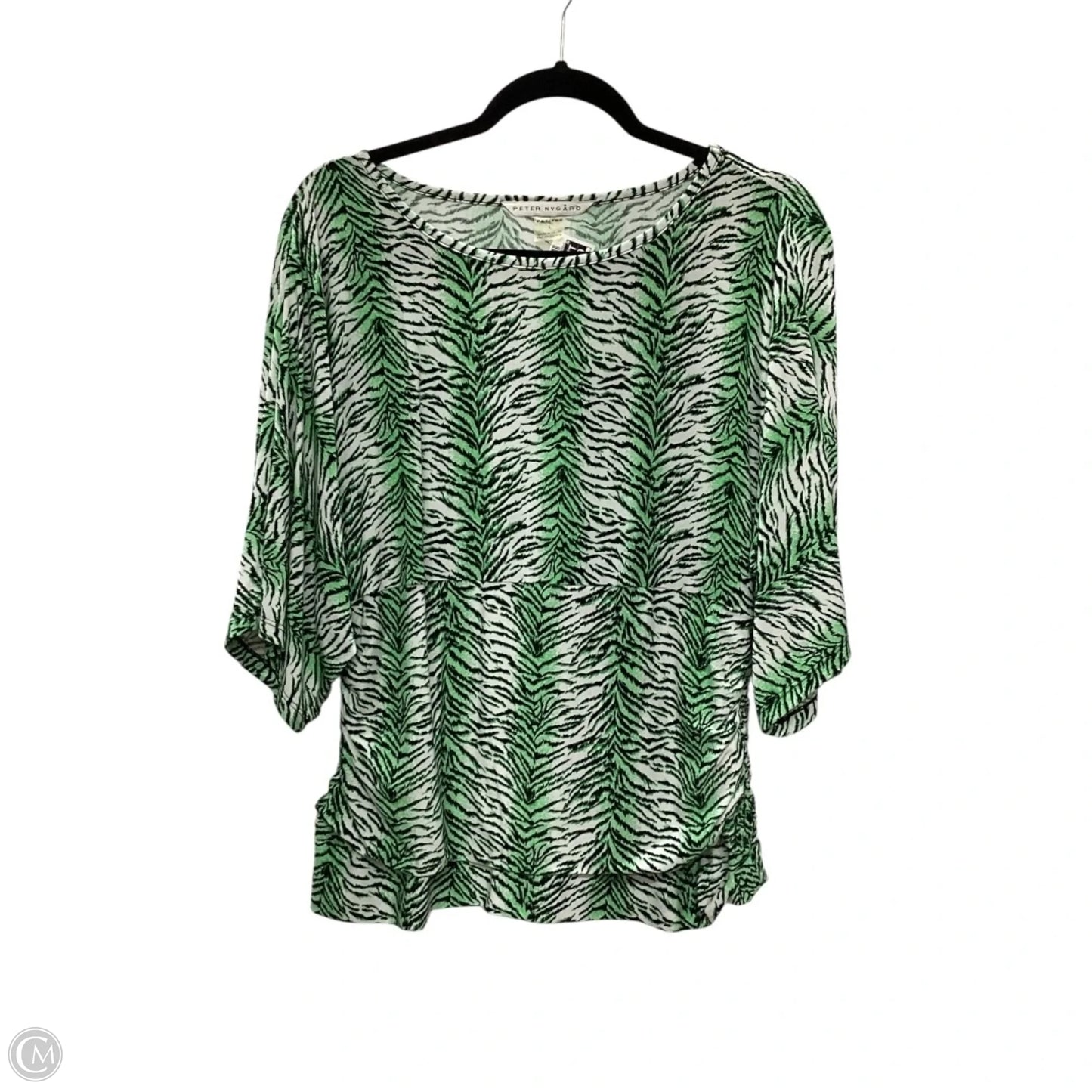 Top Long Sleeve By Peter Nygard In Green, Size: L