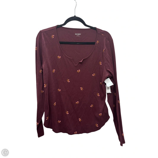 Top Long Sleeve By Old Navy In Purple, Size: Xl