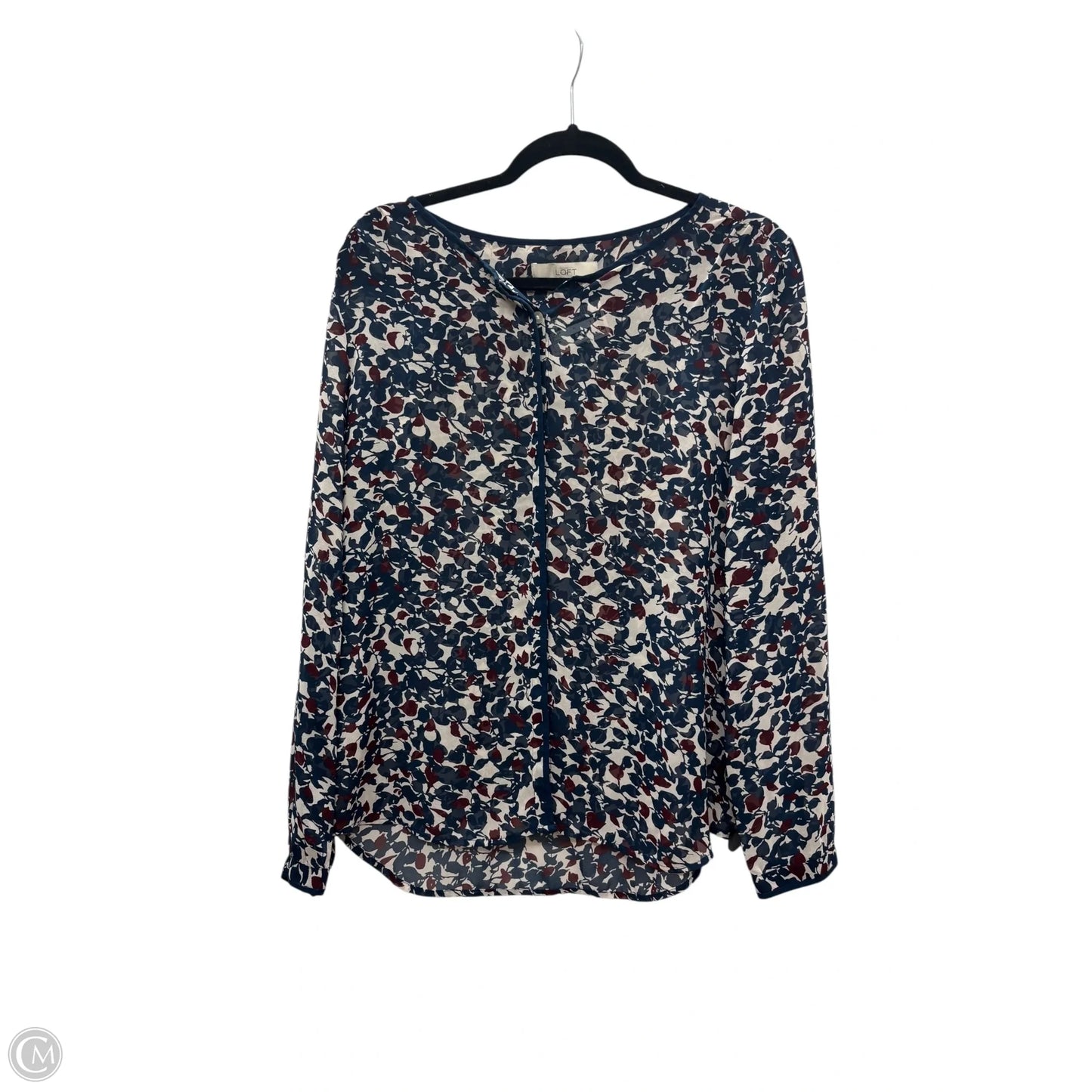 Top Long Sleeve By Loft In Multi-colored, Size: M