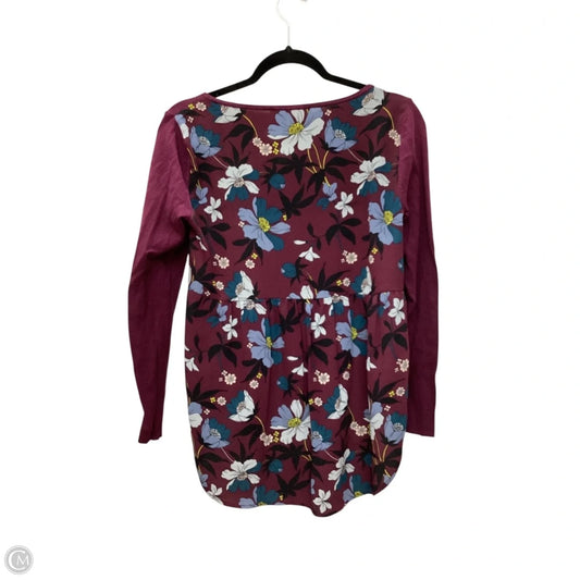 Top Long Sleeve By Loft In Purple, Size: Xs